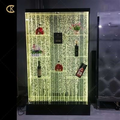 Stylish Upright Acrylic LED Wine Cabinet With Bubble Wall